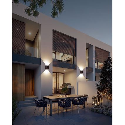 LED Solární nástěnné svítidlo se senzorem LED/2W/5V IP54 1300 mAh