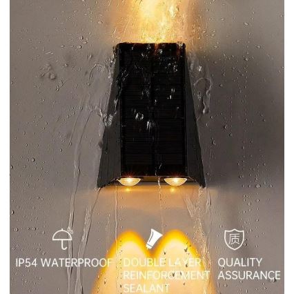 LED Solární nástěnné svítidlo se senzorem LED/2W/5V IP54 1300 mAh