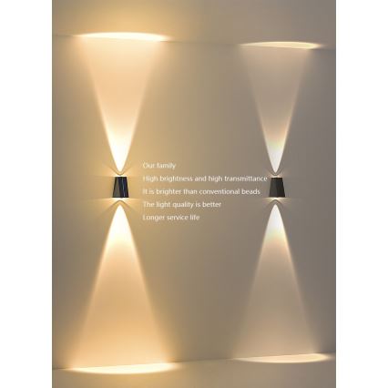 LED Solární nástěnné svítidlo se senzorem LED/2W/5V IP54 1300 mAh