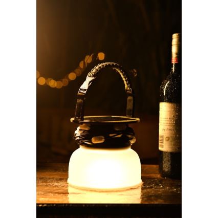 LED RGB Přenosná solární nabíjecí lampa s LED řetězem LED/10W/5V 3600 mAh IP65 3600 mAh