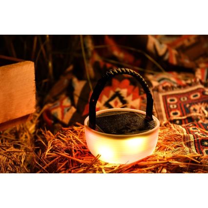 LED RGB Přenosná solární nabíjecí lampa s LED řetězem LED/10W/5V 3600 mAh IP65 3600 mAh