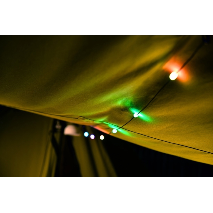LED RGB Přenosná solární nabíjecí lampa s LED řetězem LED/10W/5V 3600 mAh IP65 3600 mAh