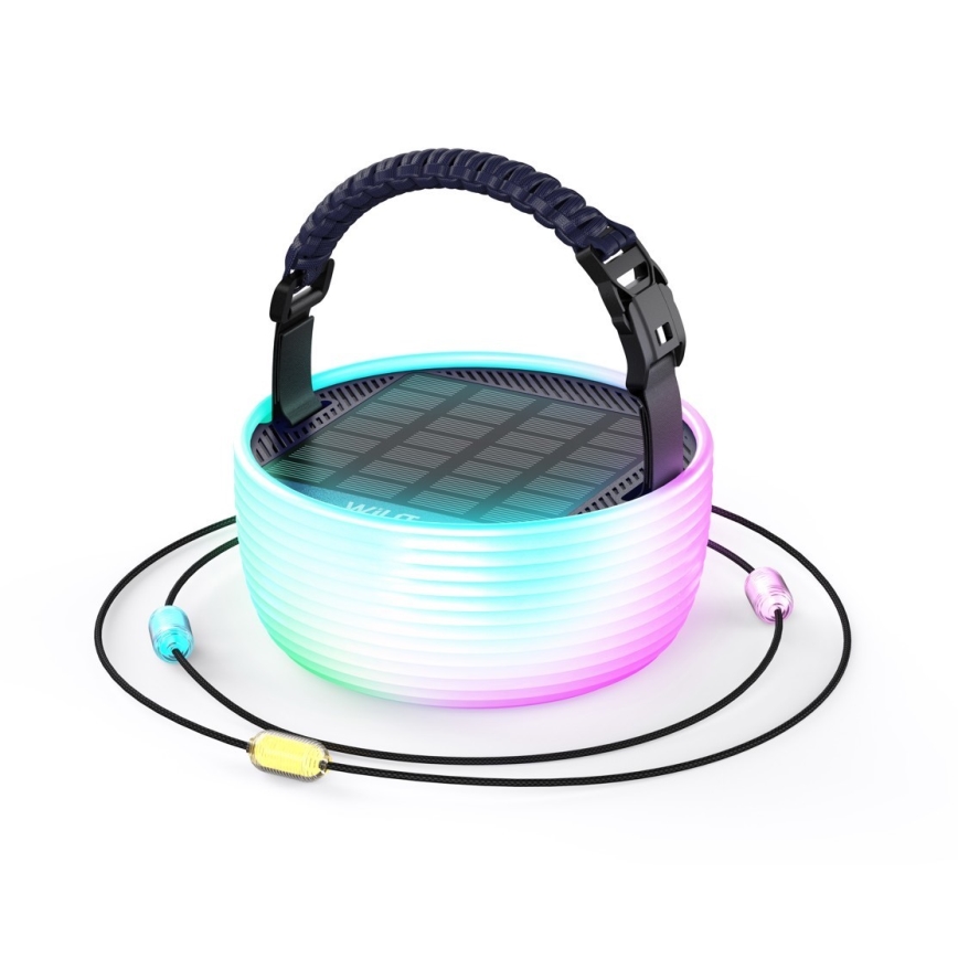 LED RGB Přenosná solární nabíjecí lampa s LED řetězem LED/10W/5V 3600 mAh IP65 3600 mAh