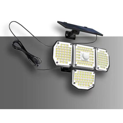 LED Solární nástěnné svítidlo se senzorem LED/5W/5,5V 3000K/6500K IP44 1200 mAh