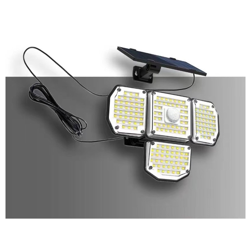 LED Solární nástěnné svítidlo se senzorem LED/5W/5,5V 3000K/6500K IP44 1200 mAh