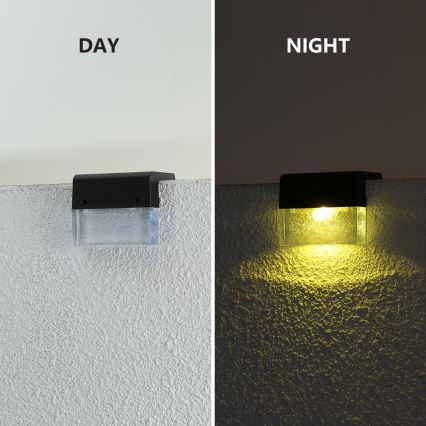 SADA 2x LED RGB Solární nástěnné svítidlo LED/1W/1,2V 3500K IP65 600 mAh