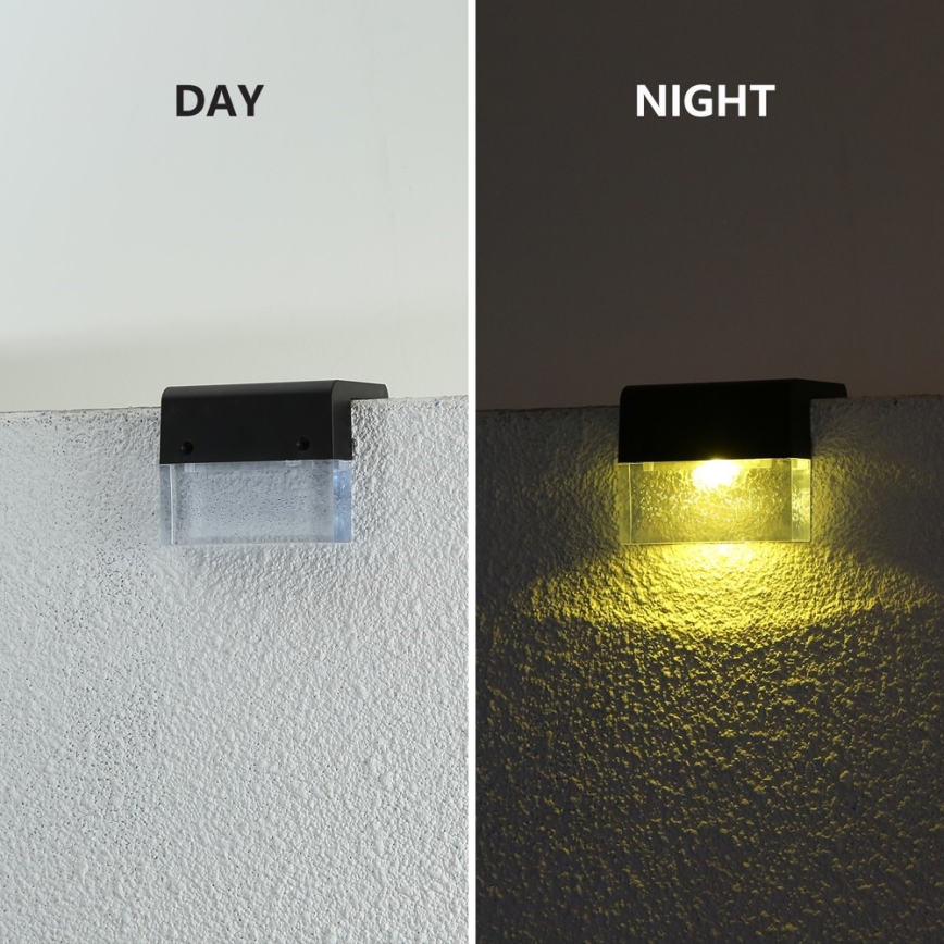 SADA 2x LED RGB Solární nástěnné svítidlo LED/1W/1,2V 3500K IP65 600 mAh
