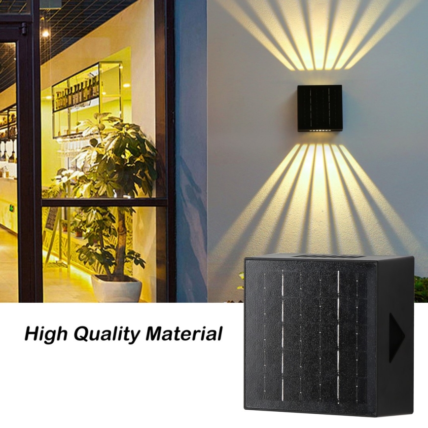 LED Solární nástěnné svítidlo LED/2W/3,7V 4000K IP44 1300 mAh