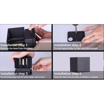 Immax 08510L - LED Venkovní nástěnné svítidlo DICE LED/6W/230V 3000K IP65