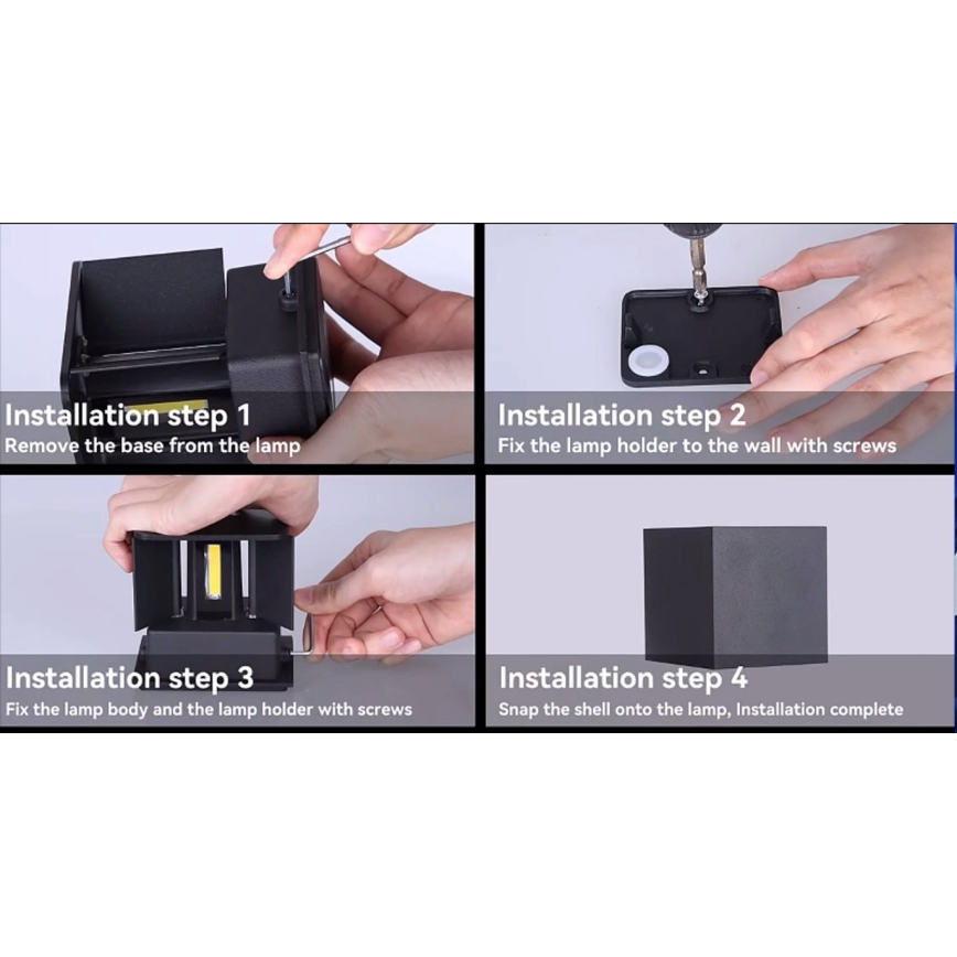 Immax 08510L - LED Venkovní nástěnné svítidlo DICE LED/6W/230V 3000K IP65