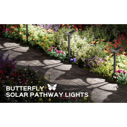 LED Solární lampa se senzorem SUN BUTTERFLY LED/1,5W/3,7V 3000/6000K IP65 1500 mAh