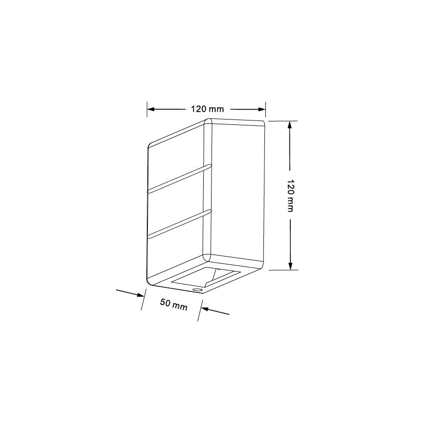 LED Venkovní nástěnné svítidlo LUXLINE 6W/230V 3000K IP54 černá