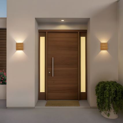LED Venkovní nástěnné svítidlo LUXLINE LED/6W/230V 3000K IP54 dub