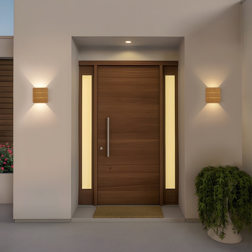 LED Venkovní nástěnné svítidlo LUXLINE LED/6W/230V 3000K IP54 dub