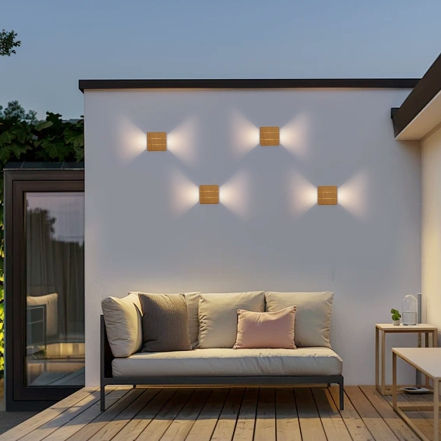 LED Venkovní nástěnné svítidlo LUXLINE LED/6W/230V 3000K IP54 dub