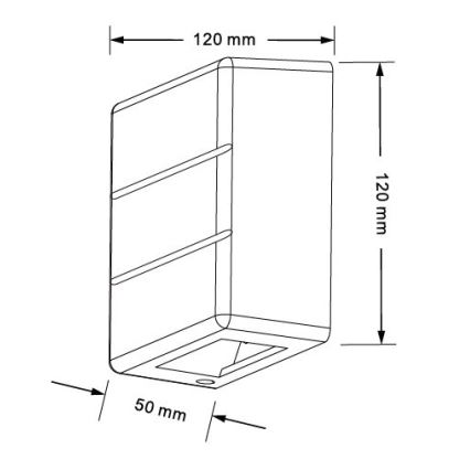LED Venkovní nástěnné svítidlo LUXLINE 6W/230V 3000K IP54 ořech