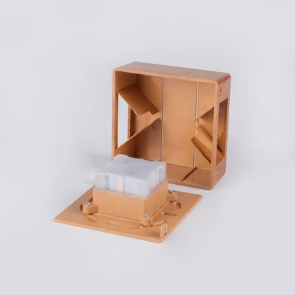 LED Venkovní nástěnné svítidlo LUXLINE 6W/230V 3000K IP54 ořech