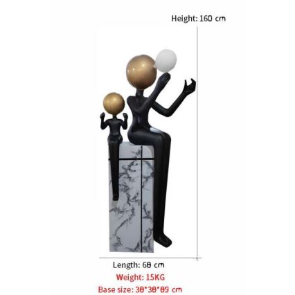 Stojací lampa SILUETTE 1xE27/40W/230V 160 cm Aura