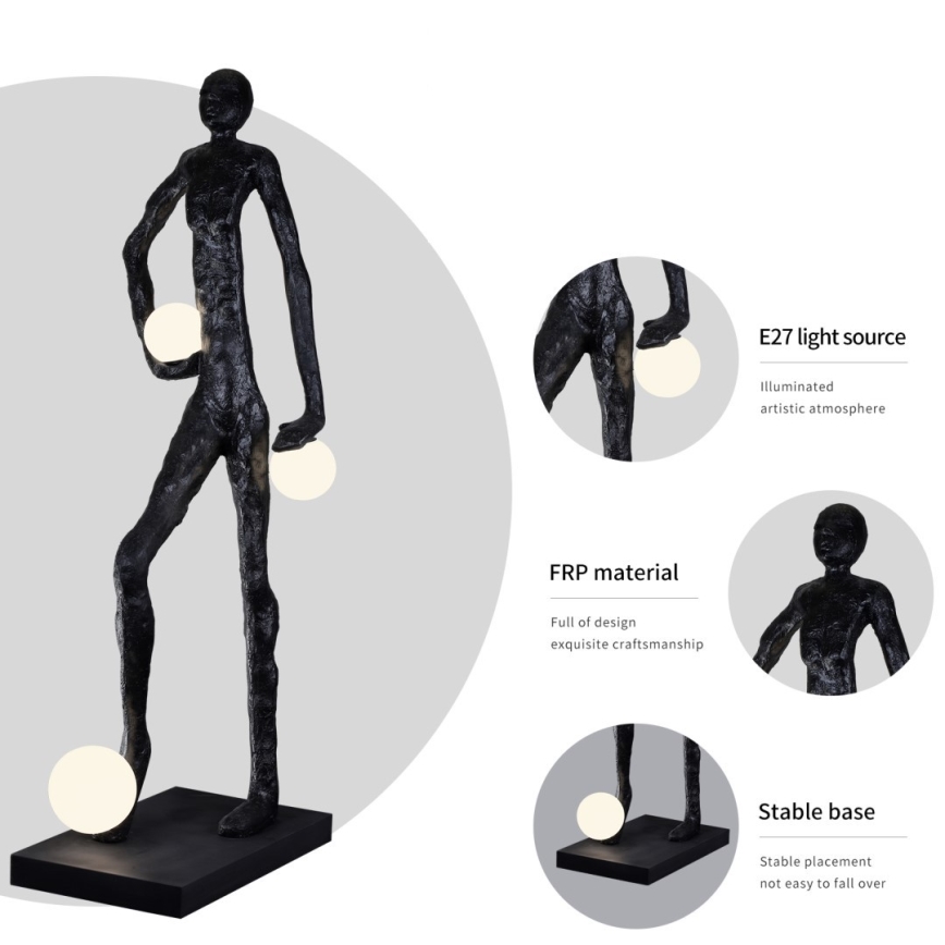Stojací lampa SILUETTE 3xE27/60W/230V 185 cm Aura