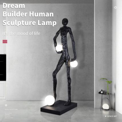 Stojací lampa SILUETTE 3xE27/60W/230V 185 cm Aura