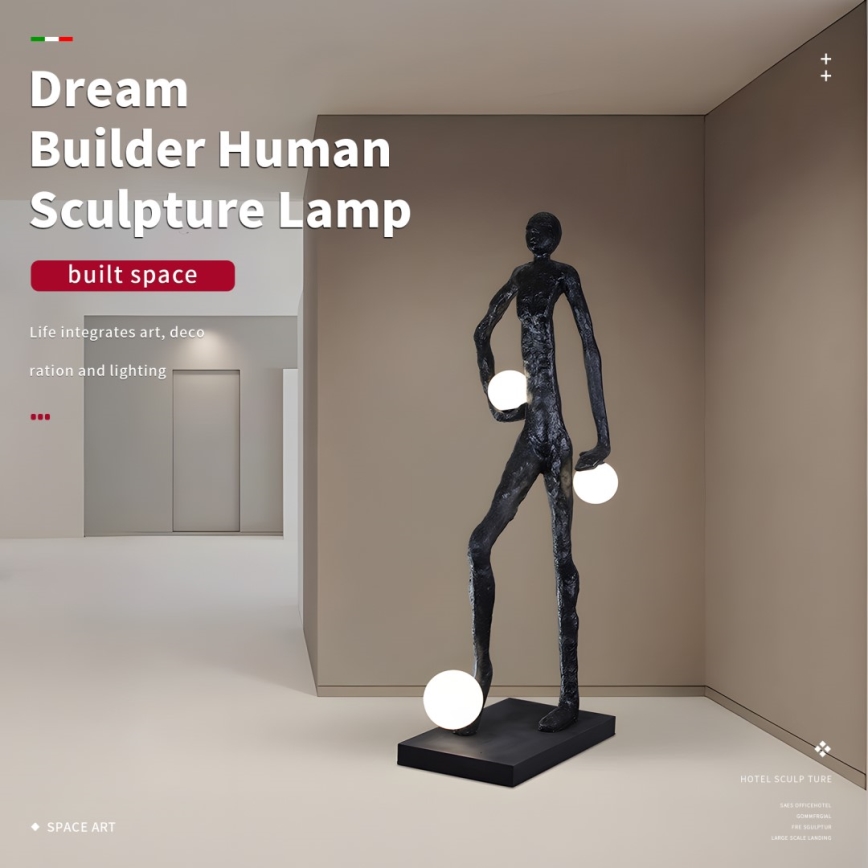 Stojací lampa SILUETTE 3xE27/60W/230V 185 cm Aura