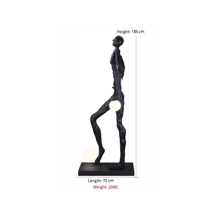 Stojací lampa SILUETTE 3xE27/60W/230V 185 cm Aura