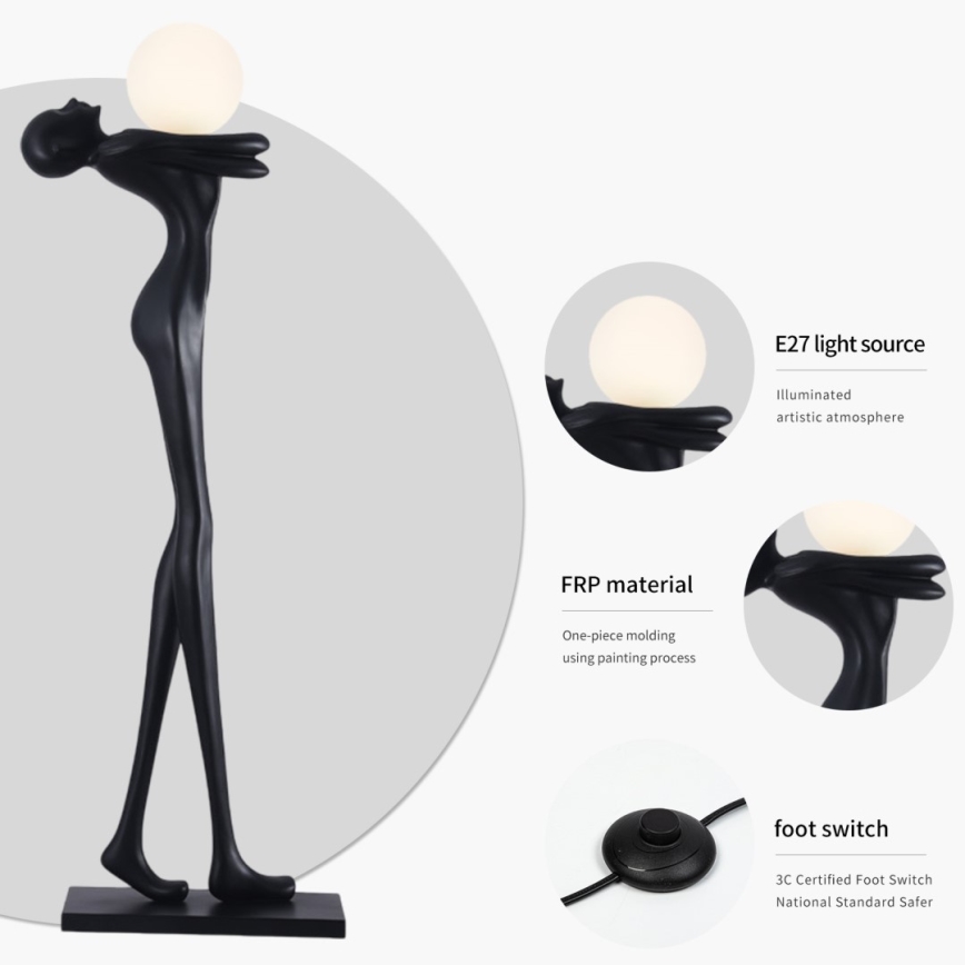 Stojací lampa SILUETTE 1xE27/25W/230V 175 cm Human Woman