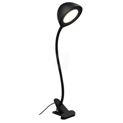 LED Stolní lampa s klipem LED/3W/230V/5V černá
