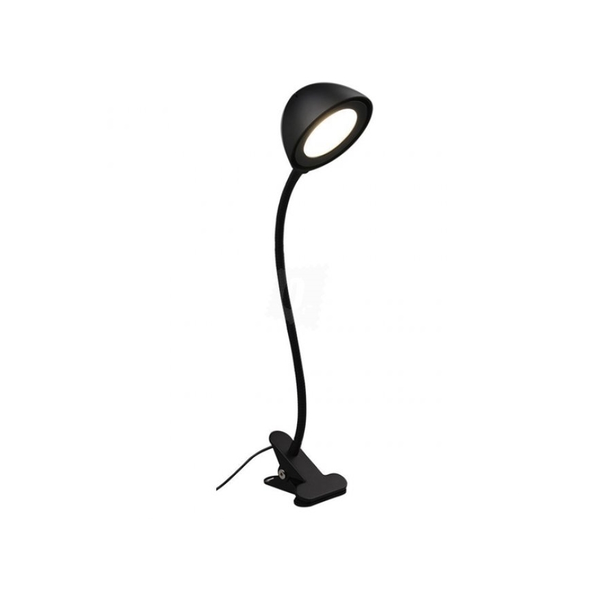 LED Stolní lampa s klipem LED/3W/230V/5V černá