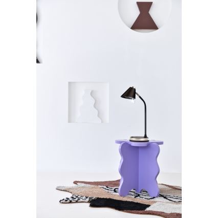LED Stmívatelná stolní lampa s bezdrátovým nabíjením FINCH LED/9W/12/230V šedá/lesklý chrom