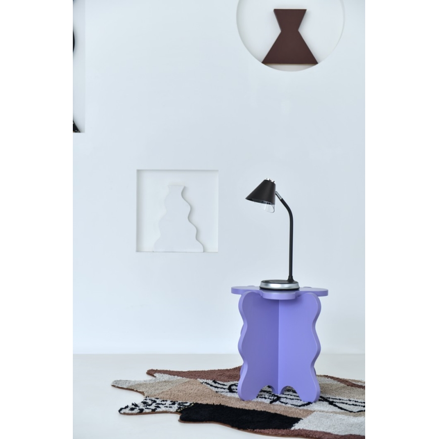 LED Stmívatelná stolní lampa s bezdrátovým nabíjením FINCH LED/9W/12/230V šedá/lesklý chrom