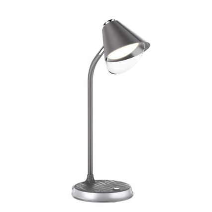 LED Stmívatelná stolní lampa s bezdrátovým nabíjením FINCH LED/9W/12/230V šedá/lesklý chrom