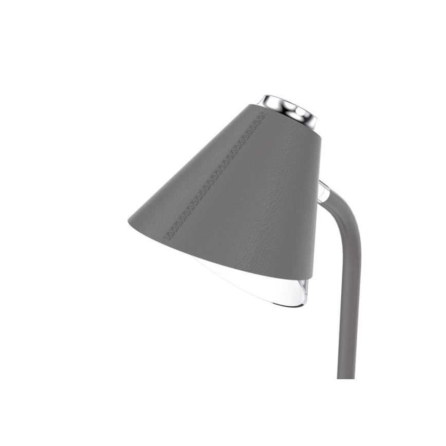 LED Stmívatelná stolní lampa s bezdrátovým nabíjením FINCH LED/9W/12/230V šedá/lesklý chrom