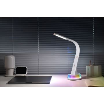 LED RGB Stmívatelná stolní lampa s bezdrátovým nabíjením CORELLA LED/7W/12/230V černá
