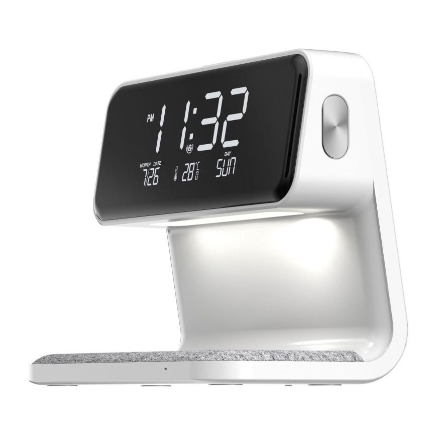 LED Budík s bezdrátovým nabíjením LED/16,5W/12V