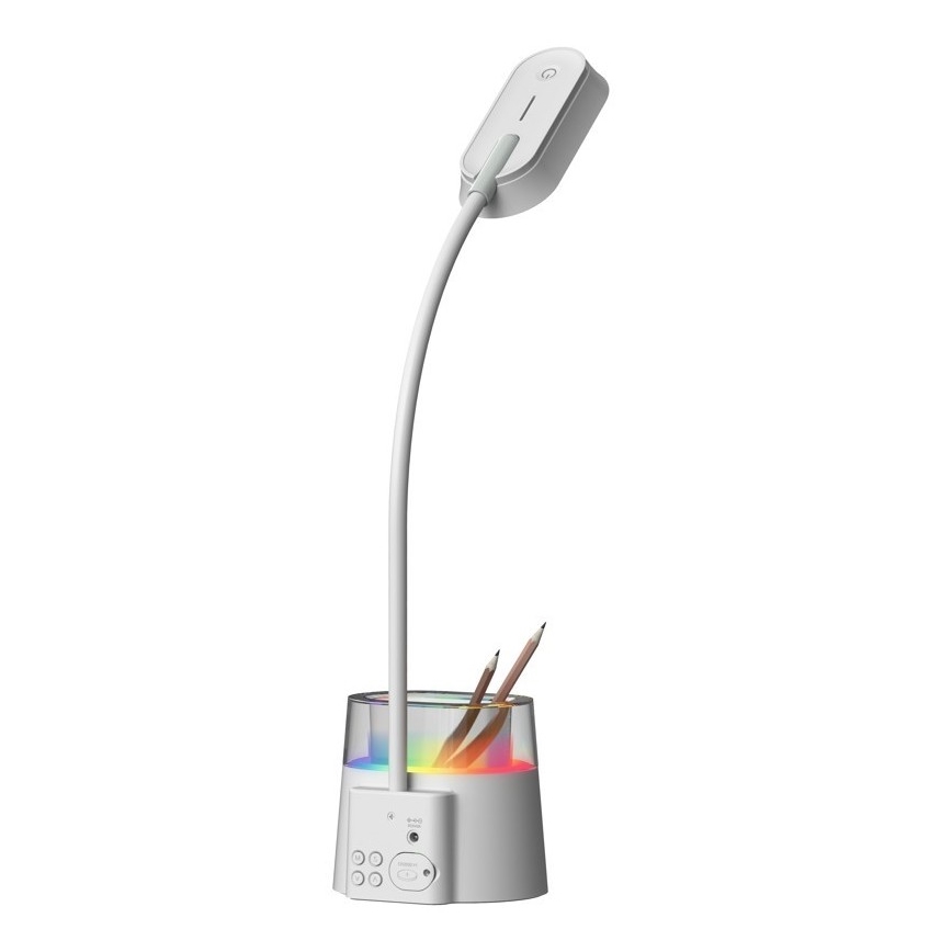 LED RGBW Stmívatelná stolní lampa s držákem na tužky FALCON LED/10W/5V