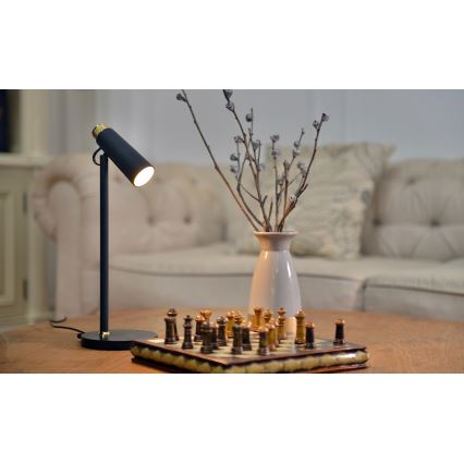 LED Stmívatelná stolní lampa s bezdrátovým Qi nabíjením TIT LED/12W/230V černá