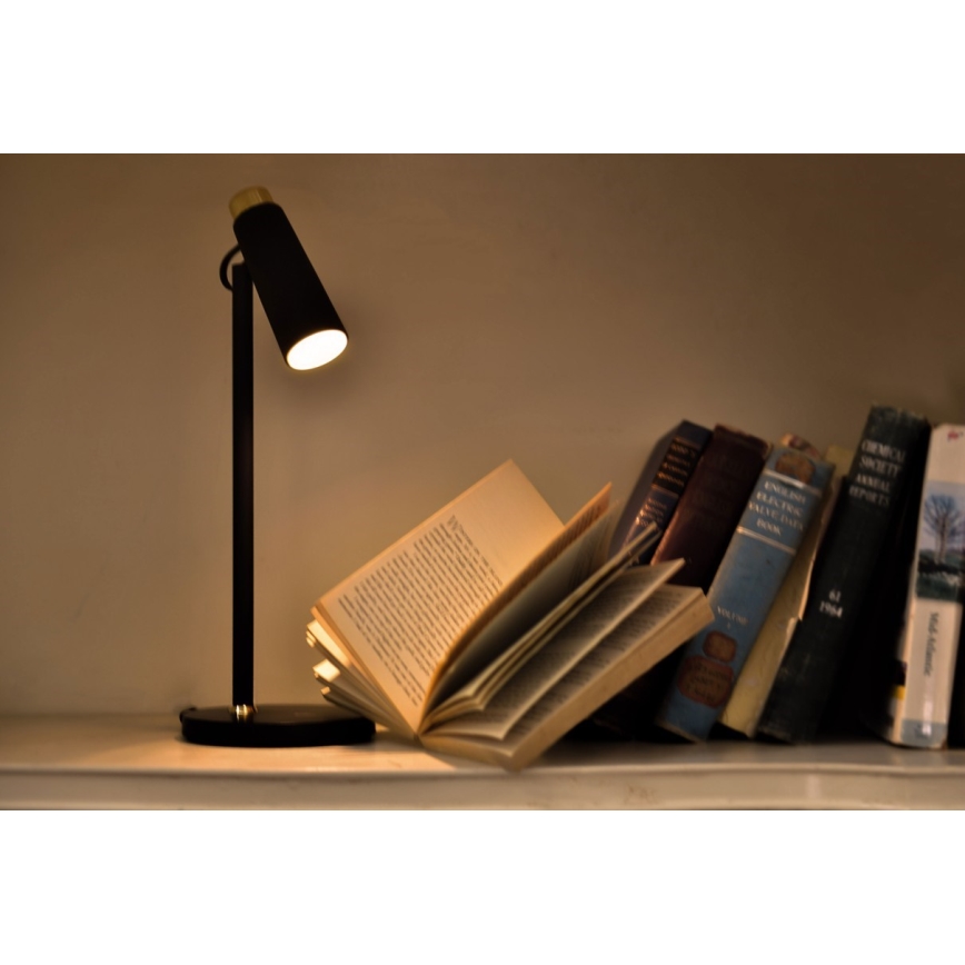 LED Stmívatelná stolní lampa s bezdrátovým Qi nabíjením TIT LED/12W/230V černá