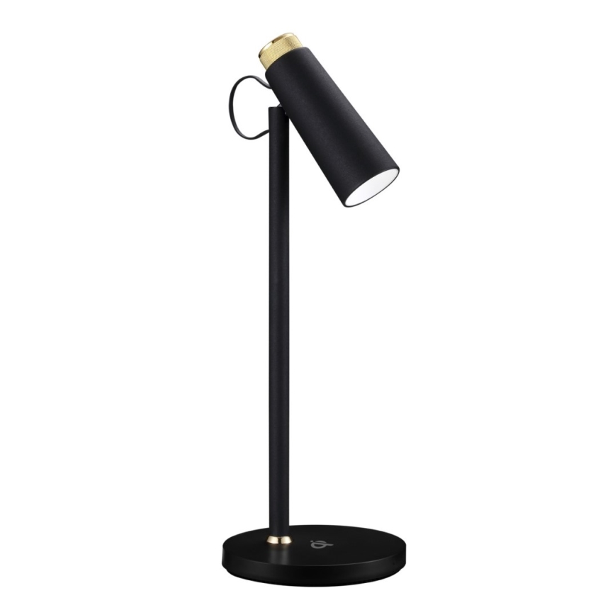 LED Stmívatelná stolní lampa s bezdrátovým Qi nabíjením TIT LED/12W/230V černá