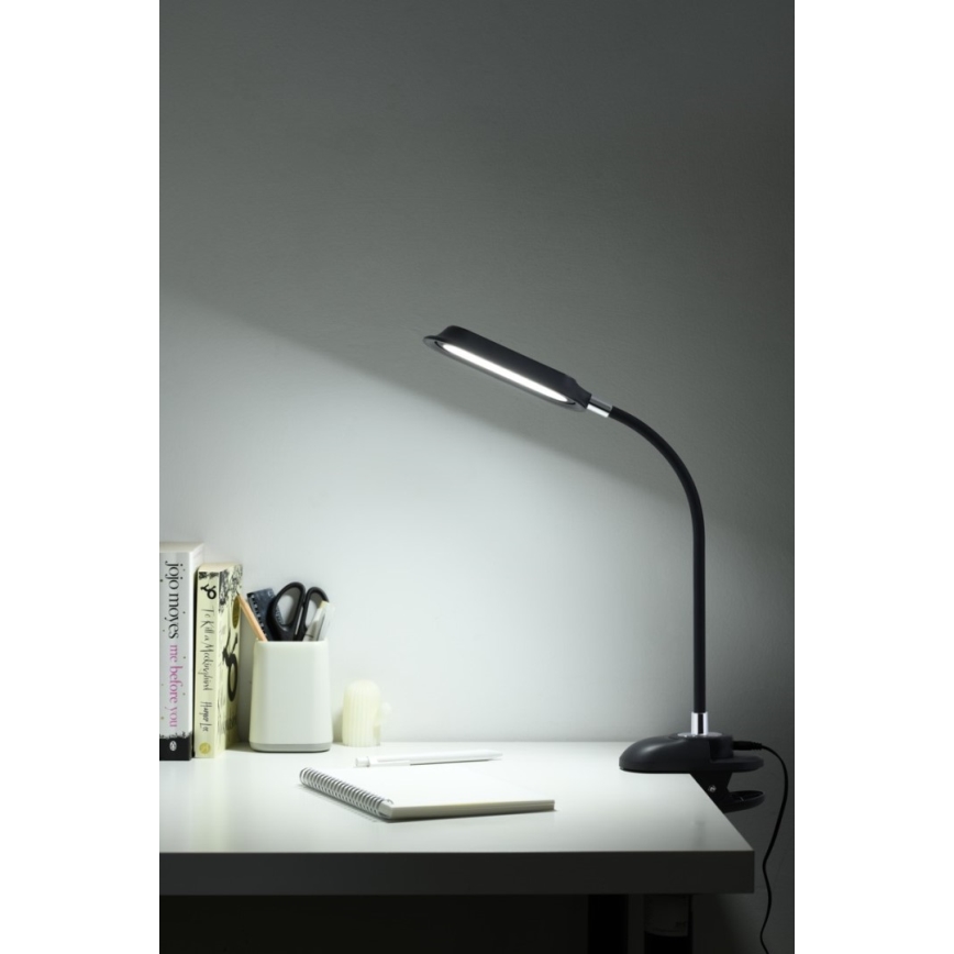 LED+CCT Stmívatelná stolní lampa s klipem CLIP LED/7,5W/230V 3000/4200/5000K černá