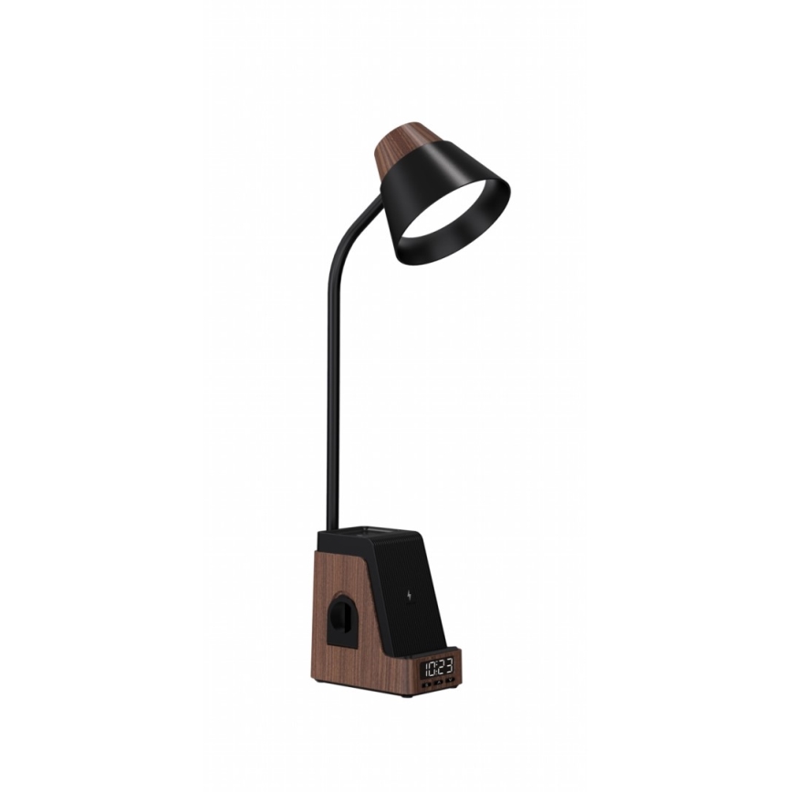 LED+CCT Stmívatelná stolní lampa s bezdrátovým nabíjením QI IDEAL LED/8W/230V 2700/4000/5000K hnědá