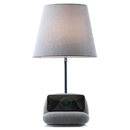 LED Stmívatelná stolní lampa s bezdrátovým nabíjením Qi SOFA LED/6W/230V šedá