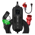 Immax - Cestovní nabíjecí stanice EV pro elektromobily AC Type 2 32A/380V 22kW + zástrčka 230V 5m Wi-Fi Tuya