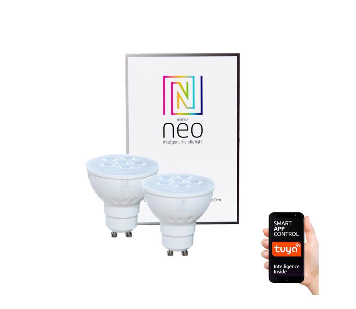 Immax NEO 07003B - SADA 2x LED Stmívatelná žárovka GU10/4,8W/230V ZigBee 2700K