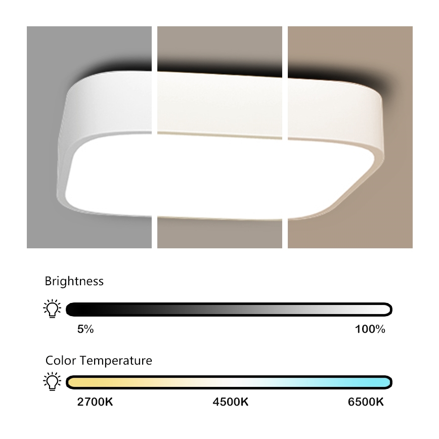 Immax NEO 07040L - LED Stmívatelné stropní svítidlo RECUADRO LED/56W/230V Tuya + dálkové ovládání