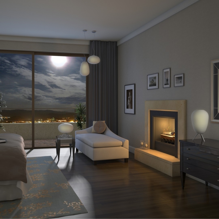 Immax NEO 07066L - LED RGBW Stmívatelný lustr COCONO 1xE27/8,5W/100-240V 24 cm Tuya + dálkové ovládání 