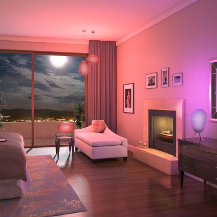 Immax NEO 07066L - LED RGBW Stmívatelný lustr COCONO 1xE27/8,5W/100-240V 24 cm Tuya + dálkové ovládání 