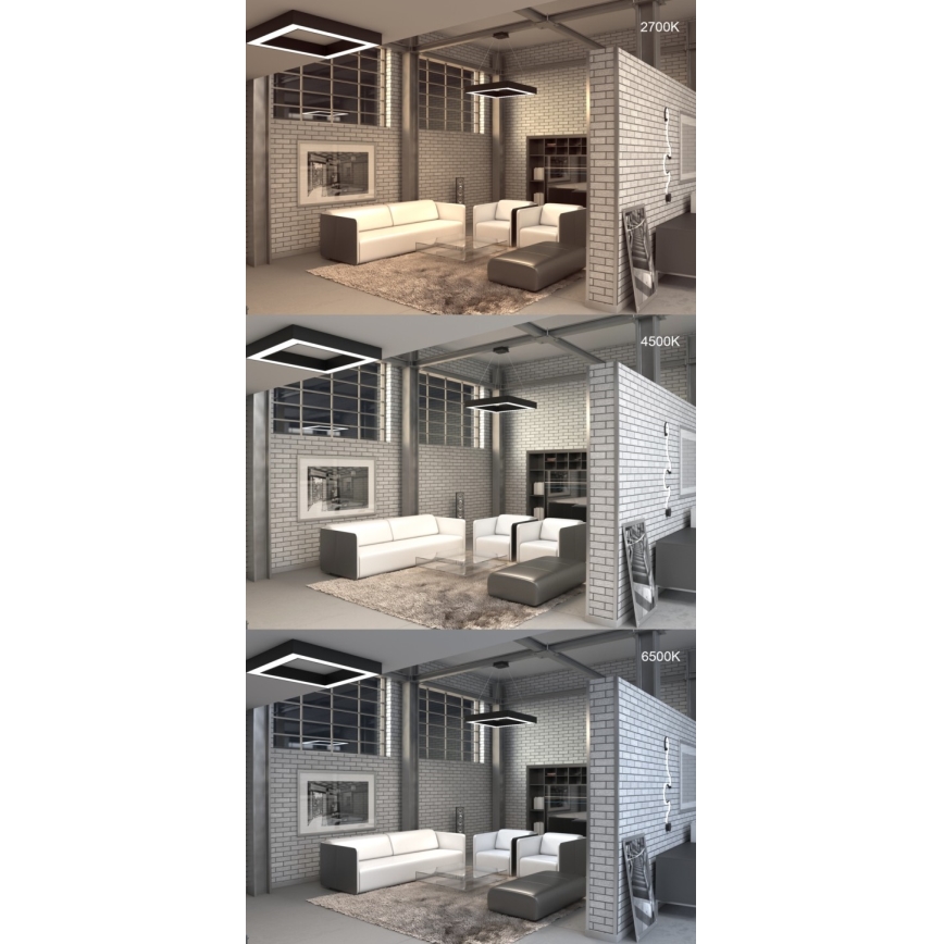 Immax NEO 07071L - LED Stmívatelný lustr na lanku CANTO LED/60W/230V 80x80 cm Tuya + dálkové ovládání
