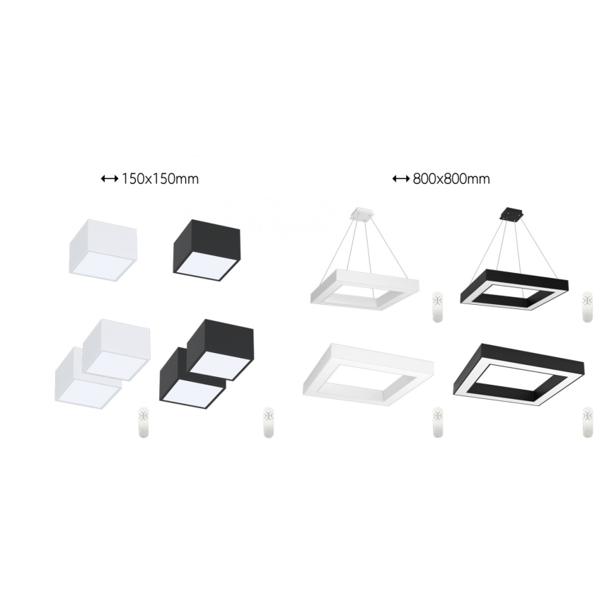 Immax NEO 07071L - LED Stmívatelný lustr na lanku CANTO LED/60W/230V 80x80 cm Tuya + dálkové ovládání