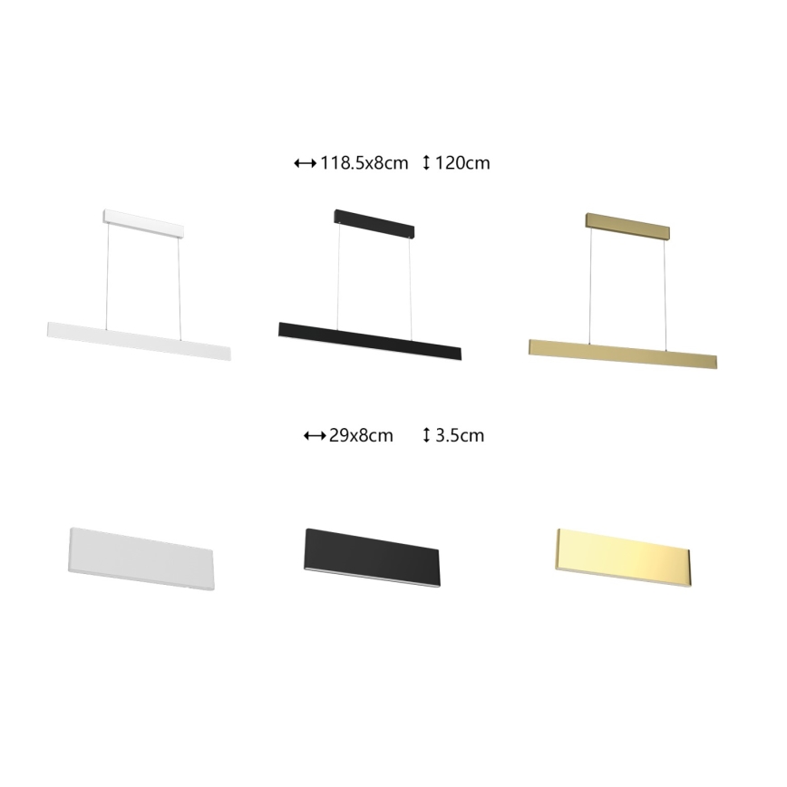Immax NEO 07086L - LED Stmívatelné nástěnné svítidlo LISTON LED/8W/230V černá Tuya + dálkové ovládání